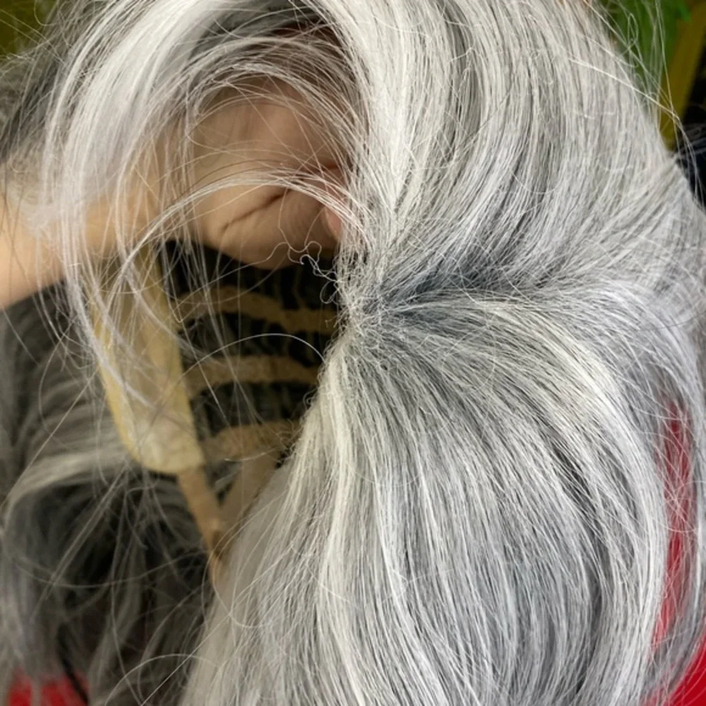 silver fox blowout volume wig